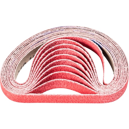 Pferd Coated Belt, Co-Cool, 1/2"x12", 60 Grit, 1/2" W, 12" L, Coated, Ceramic Oxide, 60 Grit 49531